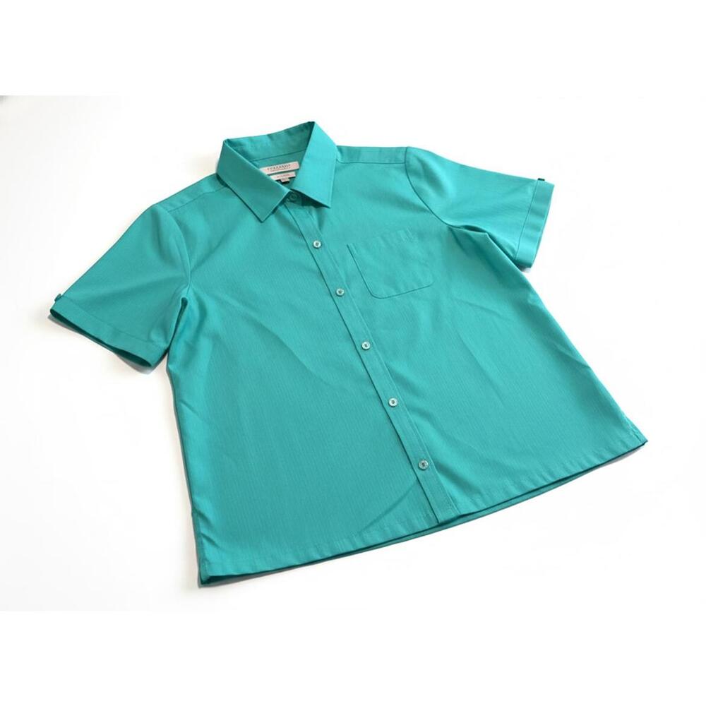 Foxcroft for Appleseed’s Wrinkle Free 8P Teal Button Up